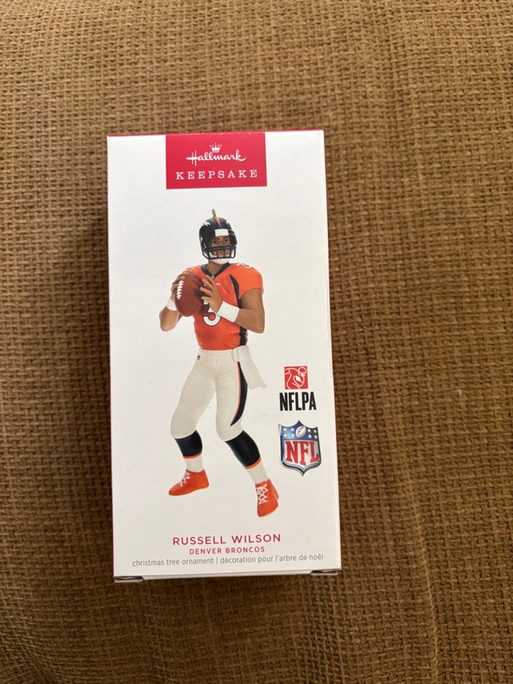 Hallmark Keepsake Russell Wilson Ornament - Orange, White & Black New 2023